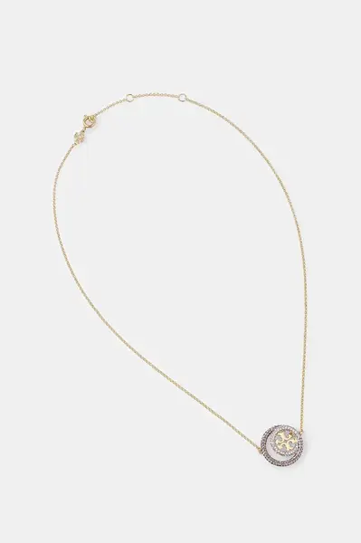 Pozlátený náhrdelník Tory Burch Miller Pave