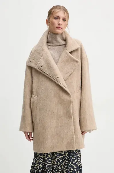 Kabát s prímesou vlny Day Birger et Mikkelsen Keaton - Fluffy Wool Blend