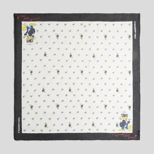 Šatka s prímesou kašmíru Karl Lagerfeld KL X DISNEY