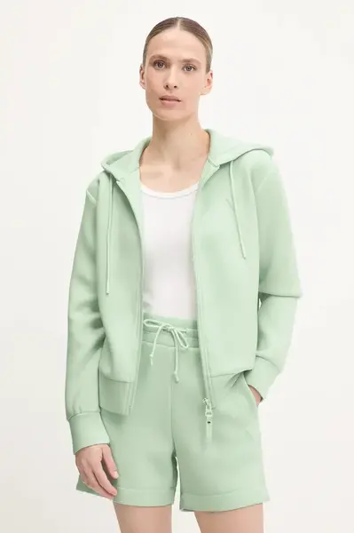 Mikina Guess ALLIE dámska, ružová farba, s kapucňou, s potlačou, V3RQ11 K7UW2