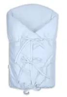 Baby Nellys Klasická retro zavinovačka NATURE šněrovací s výplní - světle modrá