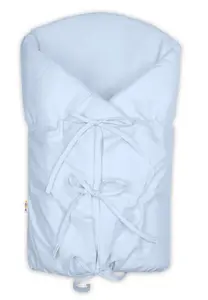 Baby Nellys Klasická retro zavinovačka NATURE šněrovací s výplní - světle modrá