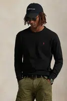 Bavlněné tričko s dlouhým rukávem Polo Ralph Lauren černá barva, 710970697