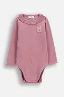 Bavlněné kojenecké body Coccodrillo TEDDY BEAR GIRL NEWBORN