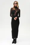 Šaty Undress Code černá barva, maxi, přiléhavé, 1061