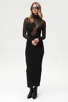 Šaty Undress Code černá barva, maxi, přiléhavé, 1061