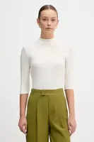 Tričko United Colors of Benetton dámské, béžová barva, s pologolfem, 36K8D201B