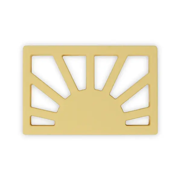 Mushie silikónové hryzátko SUN muted yellow