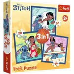 Puzzle Čas se Stitchem 3v1 (20,36,50 dílků)