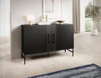 Komoda Raftt 120 Barva korpusu: Černá, Dveře: Černé