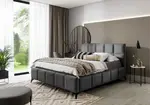 Postel Mist - kovový rám + úložný prostor Rozměr: 140 x 200 cm, látka: Velvetmat 4