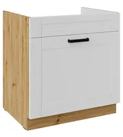 Spodní skříňka pod dřez Luna 80 ZL 1S BB - Premium Box Barva korpusu: Dub artisan, Barva dvířek: Bílá