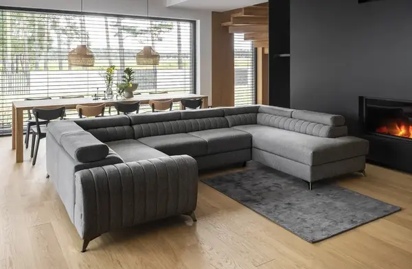 Sedací souprava Louis Provedení: Pravá U, látka: Flores 4