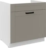 Spodní skříňka pod dřez Luna 80 ZL 1S BB - Premium Box Barva korpusu: Bílá, Barva dvířek: Clay Grey