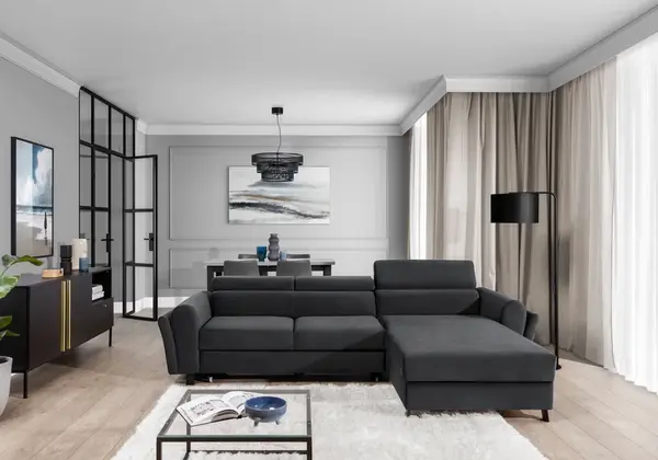 Sedací souprava Mariall Provedení: Pravá varianta, látka: Monolith 97