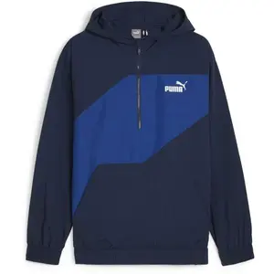 Puma POWER WINDBREAKER 1/2 ZIP Pánska vetrovka, tmavo modrá, veľkosť