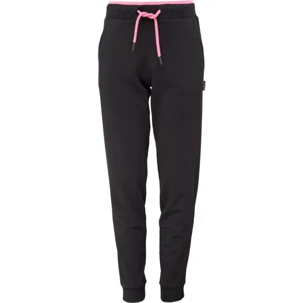 Lewro DELPHINE Dievčenské tepláky, čierna, veľkosť 128-134