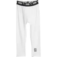 Puma HOOPS TEAM 3/4 TIGHT BASELAYER Basketbalové elastické nohavice, biela, veľkosť