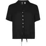 O'Neill CALI WOVEN SHIRT Dámska košeľa s krátkym rukávom, čierna, veľkosť