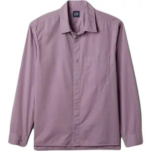 GAP GARMENT DYED TWILL Pánska košeľa, fialová, veľkosť