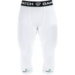 GAMEPATCH COMPRESSION TIGHTS 3/4 Kompresné unisex legíny, biela, veľkosť