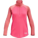 Under Armour TECH GRAPHIC 1/2 ZIP Dievčenské tričko s dlhým rukávom, ružová, veľkosť XL