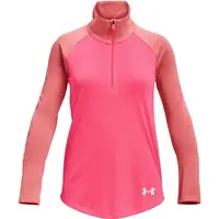 Under Armour TECH GRAPHIC 1/2 ZIP Dievčenské tričko s dlhým rukávom, ružová, veľkosť XL