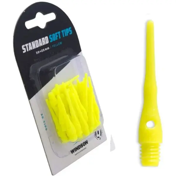 Windson HROTY SOFT 25mm - 30ks Mäkké hroty, žltá, veľkosť