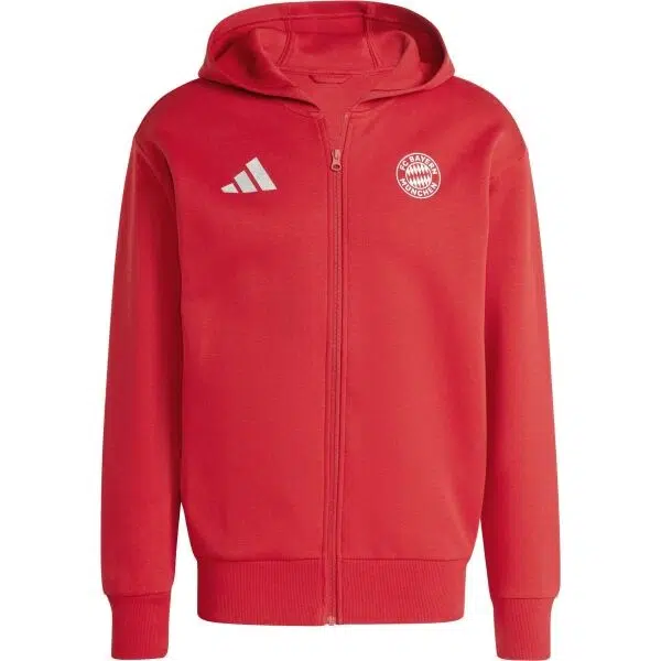 adidas FC BAYERN ANTHEM Pánska mikina, červená, veľkosť