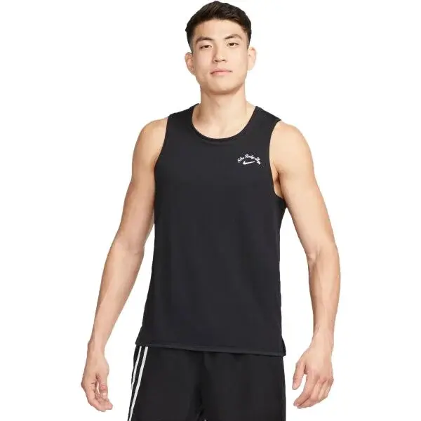 Nike DF MILER TANK DYE Pánske tielko, čierna, veľkosť