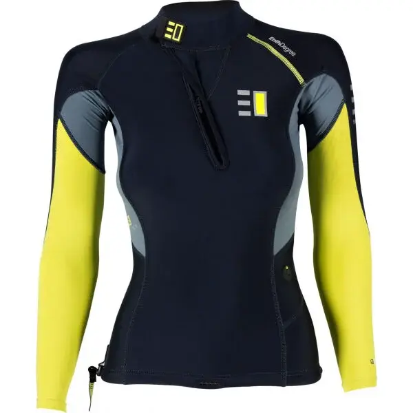 ENTH DEGREE FIORD LS Top s dlhým rukávom do vody, čierna, veľkosť