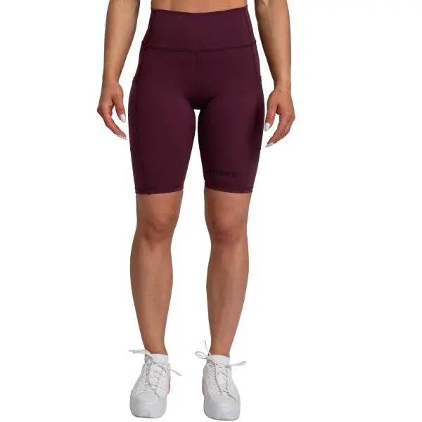 GymBeam BIKER Dámske šortky, vínová, veľkosť