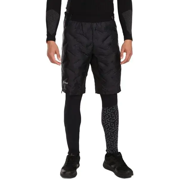 KILPI FANCY Pánske zateplené kraťasy, čierna, veľkosť