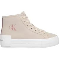 Calvin Klein BOLD VULC FLATF MID Dámske členkové tenisky, béžová, veľkosť