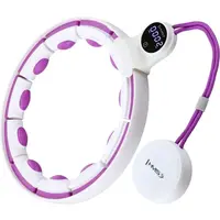 HMS HHM17 Masážna hula hop obruč so závažím, magnetmi a počítadlom, biela, veľkosť