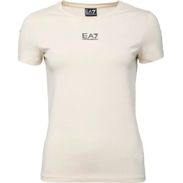 EA7 T-SHIRT Dámske tričko, béžová, veľkosť