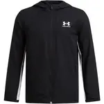 Under Armour RIVAL WOVEN JACKET Chlapčenská bunda, čierna, veľkosť M