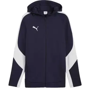 Puma TEAMEVOSTRIPE HOODED JACKET Pánska bunda, tmavo modrá, veľkosť