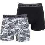 Umbro BOXER SHORT 2 PACK Pánske boxerky, čierna, veľkosť