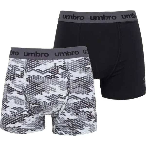 Umbro BOXER SHORT 2 PACK Pánske boxerky, čierna, veľkosť