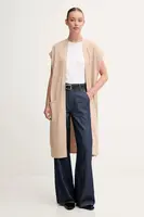 Kardigan s příměsí vlny United Colors of Benetton béžová barva, 122HD6051