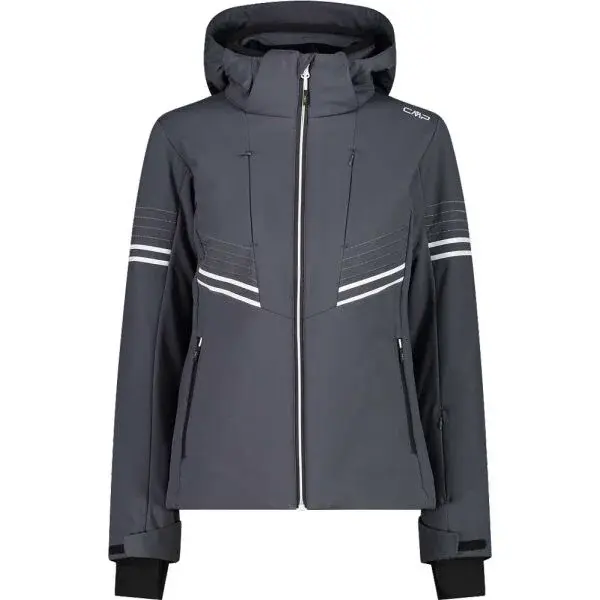 CMP WOMAN JACKET ZIP HOOD Dámska lyžiarska bunda, čierna, veľkosť