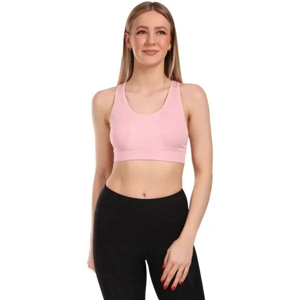 KILPI WINIE Dámska bezšvová športová podprsenka, lososová, veľkosť