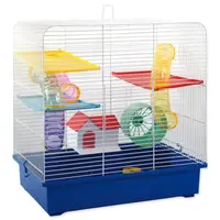 Klec Small Animals CH5 bílá a modrá 49x32,5x52,5cm