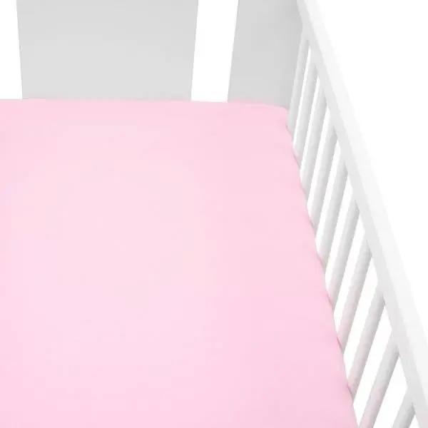 Jersey prostěradlo do postýlky New Baby 120x60 růžové