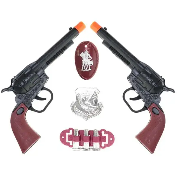 Pistole kovbojské 2ks 20cm s doplňky
