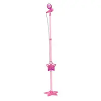 MMW Růžový mikrofon se stojanem, i pro MP3