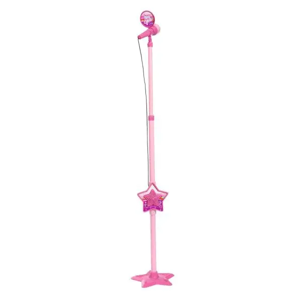 MMW Růžový mikrofon se stojanem, i pro MP3