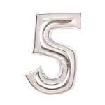 Nafukovací číslice, stříbrné - 5