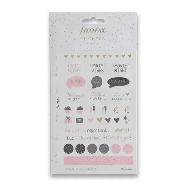 Samolepky Confetti - náplň osobních/A5 diářů Filofax